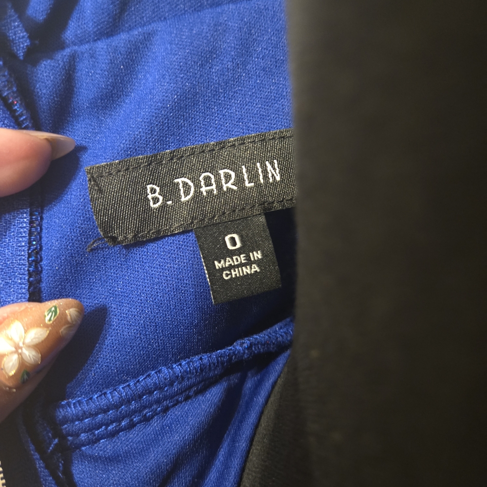 B Darlin Blue to Purple Glitter Ombre Mini Dress - Picture 3 of 5